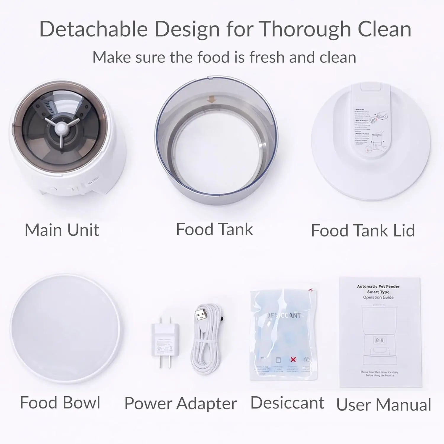 Waithem Wi-Fi Automatic Cat Feeder, Timed Dry Food Dispenser, App-Programmable Portion Control, Up To 10 Meals Per Day, Dual Power Supply, Suitable For Cats And Small Dogs Mostfocusedwholesale